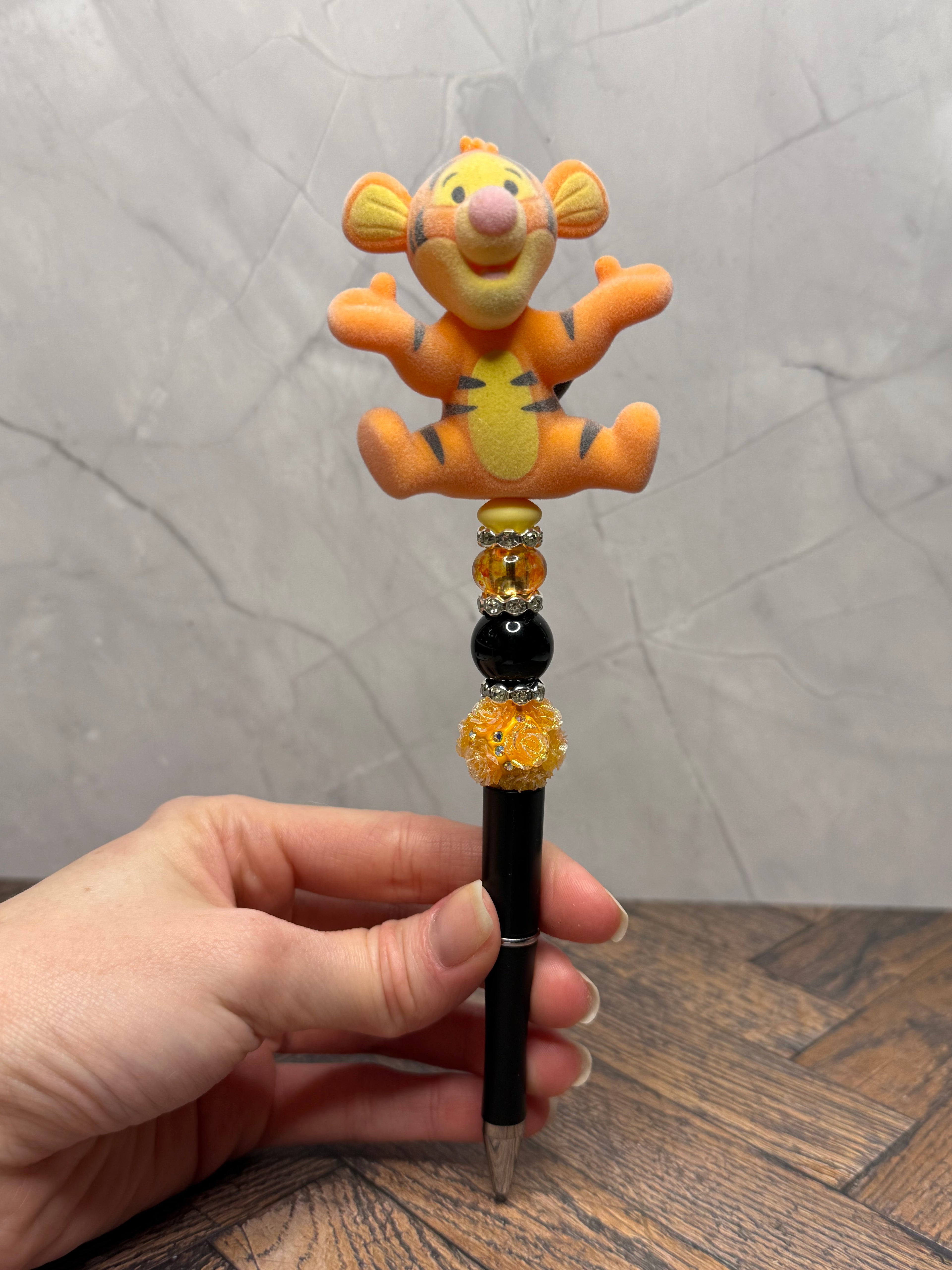 Winnie the Pooh Tigger Character Beaded Pen