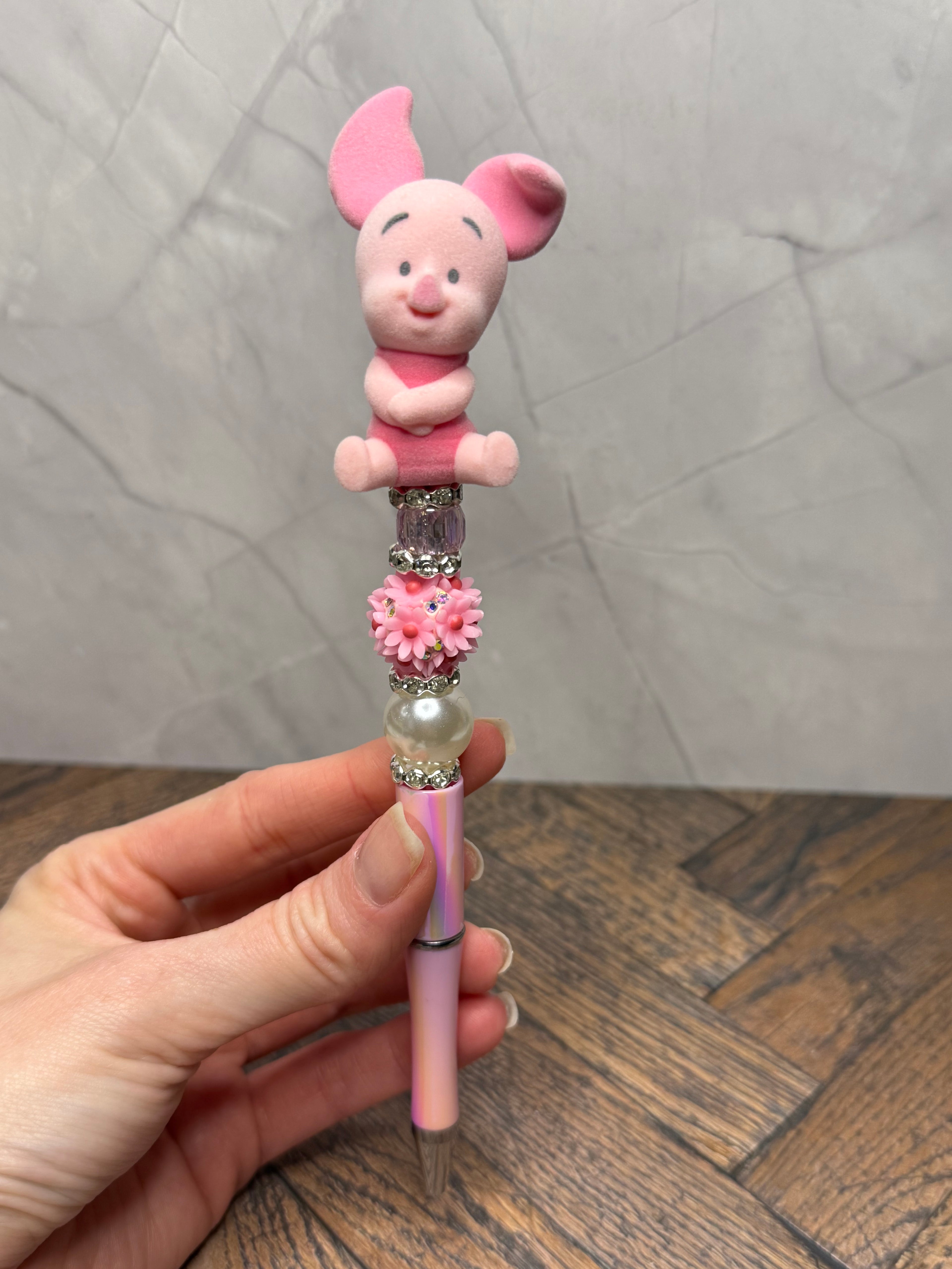 Winnie the Pooh piglet beaded pen